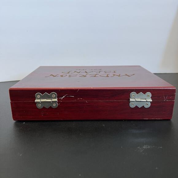 Anderson Island 1841 Black compass 6 oz flask with shot glasses - Picture 8 of 12